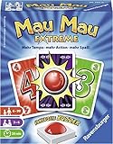 Ravensburger 26701 - Mau Mau Extreme, Kartenspiel mit Buzzer, Klassiker für 2-6 Spieler, Ablegespiel für Kinder und Erwachsene ab 6 Jahren