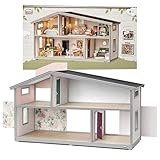 Lundby Puppenhaus – 2-stöckiges Miniatur Haus – Spielzeug für Mädchen und Jungen ab 4 Jahre – schöner & hochwertiger Dollhouse