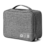 Elektronische Tasche, Kabel Organizer Tasche, Elektronik Organizer, Kabel Tasche, Kabel Reise Organizer, sd USB Tasche, universal travel Kabel Elektronik Zubehör, Organizer Case für Handy (grau)