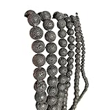 Tigerauge, natürliche Lava-Edelsteinperlen, 8 mm, Achat-Kristalle, Jades-Perlen 4, 6, 8, 10 mm, Turmalin-Opal-Perlen, Natursteinperlen (schwarzer Lavastein, 8 mm x 45)