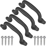 BeneLabel 4er Klettergriffe, 18cm Klettergerüst Haltegriffe Kinder Rutschfeste Spielplatz Handgriffe für Spielplatz/Schaukel/Spielset/Spielturm/Spielhaus/Outdoor Monkey Bars/Hochbett/Baumhaus, Schwarz