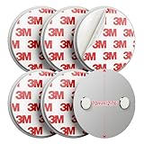 DAYTECH Selbstklebende Magnethalterung Rauchmelder Magnethalter 6 Stück 70mm Durchmesser schnelle & sichere Montage ohne Bohren und Schrauben für Feuermelder und Rauchmelder