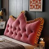 Bett Kopfteil Kissen Weiches Komfortables Rückenkissen Bett 90/120/150/180/200cm Lesen Kissen Kopfteil Entfernbar Gepolstert Bett Rückenlehne Waschbar Betten Sofa Rückenpolster(J,120x55cm/47x21in)