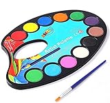 ARTOYS Waschbare Wasserfarben für Kinder – 12 leuchtende Farben, ideal für Anfänger, Schulen und Kindergärten – Malfarben Set für kreative Kunstprojekte