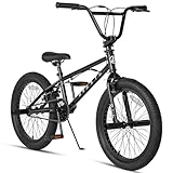 AVASTA 20 Zoll Freestyle Jugend BMX Fahrrad Kinder Fahrrad für 6 7 8 9 10 11 12 13 14 Jahre alt Jungen Mädchen Junge Erwachsene und Anfänger-Level-Fahrer mit 4 Peg, 360 Grad Gyro, Schwarz