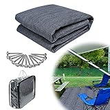 VANCHEMO Vorzeltteppich Markisenteppich Camping Matte HDPE Hochwertige Campingteppich atmungsaktiv Zeltteppich mit Löchern Zeltunterlage mit Tragetasche, 300x400cm