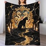Luxuriöse Decke im Barock-Stil, Geparden-Design, Rokoko, superweich, warm, flauschig, atmungsaktiv und gemütlich, Kunstfell-Fleece, Sofa und Bett, Flanell, 180 x 200 cm