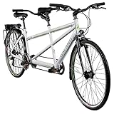 Galano Tandem Fahrrad 700c Berlin 28 Zoll Trekkingrad 21 Gang Touring (weiß, 51/46 cm)