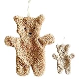 Manufaktur Liebevoll Schmusetuch Teddy Schmusetier Kuscheltuch Teddy Babygeschenk Geburt personalisiert Schnuffeltuch Baby Name Baby Spielzeug (Brauner Teddy)