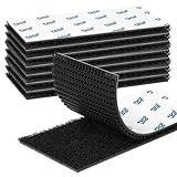 EMITEVER Klettband Selbstklebend Extra Stark- Klettverschluss Selbstklebend Heavy Duty-Doppelseitiges Vielseitig einsetzbar Tape für Innen & Außen DIY, Organisation (Schwarz, 50mmX100mm 8Paars)