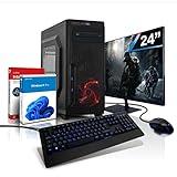 Komplett PC Entry Gaming/Multimedia Computer | AMD Ryzen3 Pro 2100, 4-Threads, 3.4 GHz | 16GB DDR4 | 256GB SSD + 1TB | Radeon™ Vega3 4GB | 24' | WLAN | DVD | Win11 #6668
