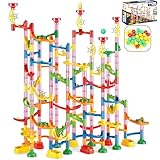 Muslecid Murmelbahn, 232 Stück Kugelbahn ab 3 Jahre, STEM pädagogisches Lernspielzeug, Marble Run Set für 3 4 5 6 7+ Jungen Mädchen, Geburtstage Weihnachten Urlaub