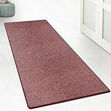 Floordirekt Küchenteppich Läufer 80x150cm für Küche, Flur, Schlaffzimmer & Wohnzimmer Bettvorleger rutschfest & waschbar in Sisal Optik - Flurteppich - Teppichläufer Meterware nach Maß Rot Kalkutta