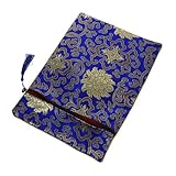 Artibetter Büchertasche Taschenbeutel Aufbewahrungstaschen Mit Reißverschluss Schreibwaren Bleistifte Tasche Geldbörse Mit Reißverschluss Schlichte Tragetasche Die Seide Blue