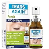 TEARS AGAIN Fresh 10ml - Augenspray gegen trockene Augen, auch für Kinder geeignet - Hilft bei müden und gereizten Augen - Ohne Konservierungsstoffe - Frische Augen mit Menthol