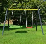 Super-Swing: Schaukelgestell Outdoor, Schaukel, Schaukelgerüst, Doppelschaukel, Schaukel & Nestschaukel, Kinderschaukeln Schaukel Set für Kinder, bis 150 Kg belastbar