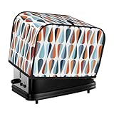 Geeignet für die meisten modernen Retro-Toaster aus der Mitte des Jahrhunderts mit Tropfenformen, 2-Scheiben-Toaster, mit Taschen und Schlaufe oben, Küchengeräteabdeckung