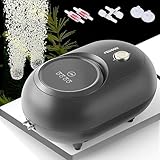 FEDOUR Aquarium Luftpumpe, 2.5W/4W einstellbare Sauerstoffpumpe für Fischtank (6W)
