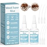 WAN2TLK 60 g Holzleim Extra Stark, Transparent und Schnell Trocknender Holzkleber, Sekundenkleber Holz für alle Holzarten, Holzmöbel, DIY Holzhandwerk, Wood Glue