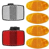 AUXHCYL Reflektoren Fahrrad Speichen, 6 Stück Fahrrad Reflektoren Set, Speichenreflektor Vorne Hinten und Orange Fahrradreflektor, Speichen Reflektor für Rennrad, MTB, E-Bike