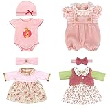 Puppenkleidung Kleidung Outfits für Baby Puppen, Puppenkleidung 35-43 cm, 4 Stücke Puppenkleidung für Babypuppen, Kleidung Bekleidung Outfits für Baby Puppen 14-18Inch