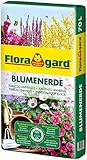 Floragard Blumenerde 70 Liter - Premium Universalerde mit Ton und Langzeitdünger - mit regionalen nachwachsenden Rohstoffen - für Zimmerpflanzen, Terrasse und Garten
