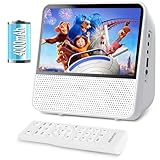 Tragbarer DVD Player Bluetooth, 4000mAh HD Auto DVD Player Kinder mit Eingebauten Lautsprechern, Bluetooth/USB/RCA/Kopfhöreranschluss, Speicherwiedergabe, Timer & Fernbedienung