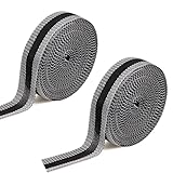 Rnigra Saumband 20 Meter, Saumband zum Aufbügeln schwarz, Saumband zum Aufbügeln für Hosen, 2,4 cm breit, zum Aufbügeln auf Saumband zum Spleißen von Stoffen, Hosen, Vorhängen, Kleidung