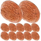 BESPORTBLE 20 Stück Künstliche Walnuss Modelle Realistische Walnuss Requisiten für Fotografie und Dekoration Langlebige Dekoobjekte für Zuhause und Shop