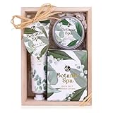 Accentra – Badeset Frauen Geschenkset BOTANIC SPA in schöner Geschenkbox – 3-teiliges Pflegeset mit Handcreme, Körperbutter und Badesalz – Geschenk Set zum Valentinstag & Muttertag
