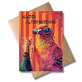 WBdesignz Humorvolle Geburtstagsgruß - Häppi Älterwerding Lustige Geburtstagskarte mit Umschlag für Freunde und Familie Bunte Geschenkkarte (DIN A6)