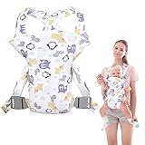 Babytrage,Babytrage Neugeborene ab Geburt,Tragetuch Baby Nugeboren,Atmungsaktive Baby Tragetuch,Babyrückentragen 0-15Kg,Neugeborene Verstellbare Babytrage