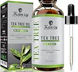 Kanzy Teebaumöl Bio Naturrein 60ml mit Pipette Kaltgepresst Tea Tree Oil für Gesicht, Haut, und Nagel Anti Pickel, Akne Öl, Acne Serum gegen Unreine Haut, Öle für Diffuser