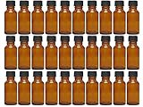 hocz 10 x 30 ml Tropfflasche mini Glasflaschen mit Tropfeinsatz | Farbe Braunglas | Füllmenge: 30 ml | Apothekerflasche | Dosierung von Flüssigkeiten E-Liquids