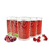 Sendez 6 Trinkgläser 330ml mit Relief Saftgläser Cocktailgläser Longdrinkgläser