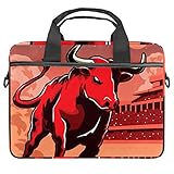 Laptop-Schultertasche, Umhängetasche, Aktentasche, für 33 - 36,8 cm (13 Zoll) Tablets, Rot, multi, 11x14.5x1.2in /28x36.8x3 cm