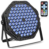 84 LEDs Strahler Bühnenlicht Partylicht RGB 3 in 1 Discolicht Par Scheinwerfer Beleuchtung für Partys, Disco, DJ, Hochzeiten, Clubs, Shows