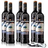 6 Flaschen Michel Schneider Cabernet Sauvignon, alkoholfreier Wein, sortenreines Rotwein Paket (6 x 0,75 l)