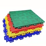 Modulare, ineinandergreifende Bodenfliesen für den Außenbereich, 30,5 cm, leicht zu schneiden/modifiziert, DIY-Sportplatz-Fliesen, für Terrasse, künstlicher Gehweg, Hundekäfig, Pool, Sportplatz, Grün