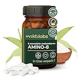 VIKTILABS - AMINO 8 [NEU] | Aminosäuren Komplex hochdosiert - 998mg pro Pressling | EAA Vegan | Alle 8 essentielle Aminosäuren (L-Tryptophan, l-Lysin ...) | 150 Tabletten | 100% Natürlich