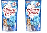 INABA Churu Pops Reich an Thunfisch Katzenleckerlis | Getreidefrei, Zuckerfrei, ohne künstliche Aromen, Hoher Feuchtigkeitsgehalt Katzensnacks 60 g (2er Pack)