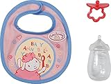 Baby Annabell Little, Puppenzubehör zum Füttern mit Flasche, Lätzchen und Schnuller, für 36cm Puppen, 706534 Zapf Creation