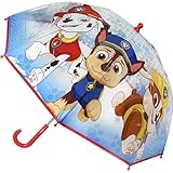 CERDÁ LIFE'S LITTLE MOMENTS Paw Patrol Regenschirm für Kinder mit buntem Design von Chase, Marshall und Skye – Windfester Kinderschirm mit sicherer Handöffnung und ergonomischem Griff