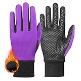 FINGER TEN Golfhandschuhe Winter Damen Beide Hände Thermal Grip Paar,Winter Golf Handschuhe Warm Kaltes Wetter Performance Rosa Lila S M L (Lila, M)