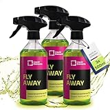 Liquid Elements – Insektenentferner Auto 'Fly Away' 3x500ml Gel Sprayflasche – Insektenreiniger hochwirksame, leicht basisch Formel – Löst hartnäckige Insektenverschmutzungen von Lack & Autoscheibe