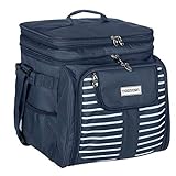 anndora Picknicktasche blau weiß Kühltasche inkl. Zubehör 4 Personen 29 Teile