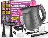 Dampfreiniger, Dampfreiniger Handgerät 10 Zubehör 1050 W 3,5 bar Dampfdruck 3 Minuten Heizzeit 450ml, Hand Dampfreiniger Boden für Polstermöbel Sofa Fenster Auto Fliesen Teppich