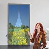 Fliegengitter Tür Magnet 110 x 239 cm Schützt vor Fliegen, Mücken & Insekten Insektenschutz Fliegenvorhang für Balkontür Und Terrassentür, Grau
