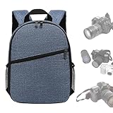 Kamerarucksack - Wasserdichte große Kamerataschen für Fotografen | DSLR-Rucksack, Reiserucksack für Kamera, Kameratasche für DSLR-Kameras, Objektive, Blitz, Tasche für a, blau, Fare riferimento alla