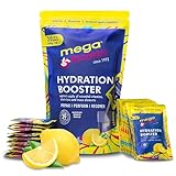 Mega Basic® Hydration Elektrolyt Pulver - Basisch-Isotonisches Sportgetränk, Premium Elektrolyte - Für Sport, schnelle Regeneration & optimale Hydratation - 20 x 20g Sticks mit Zitrone-Geschmack
